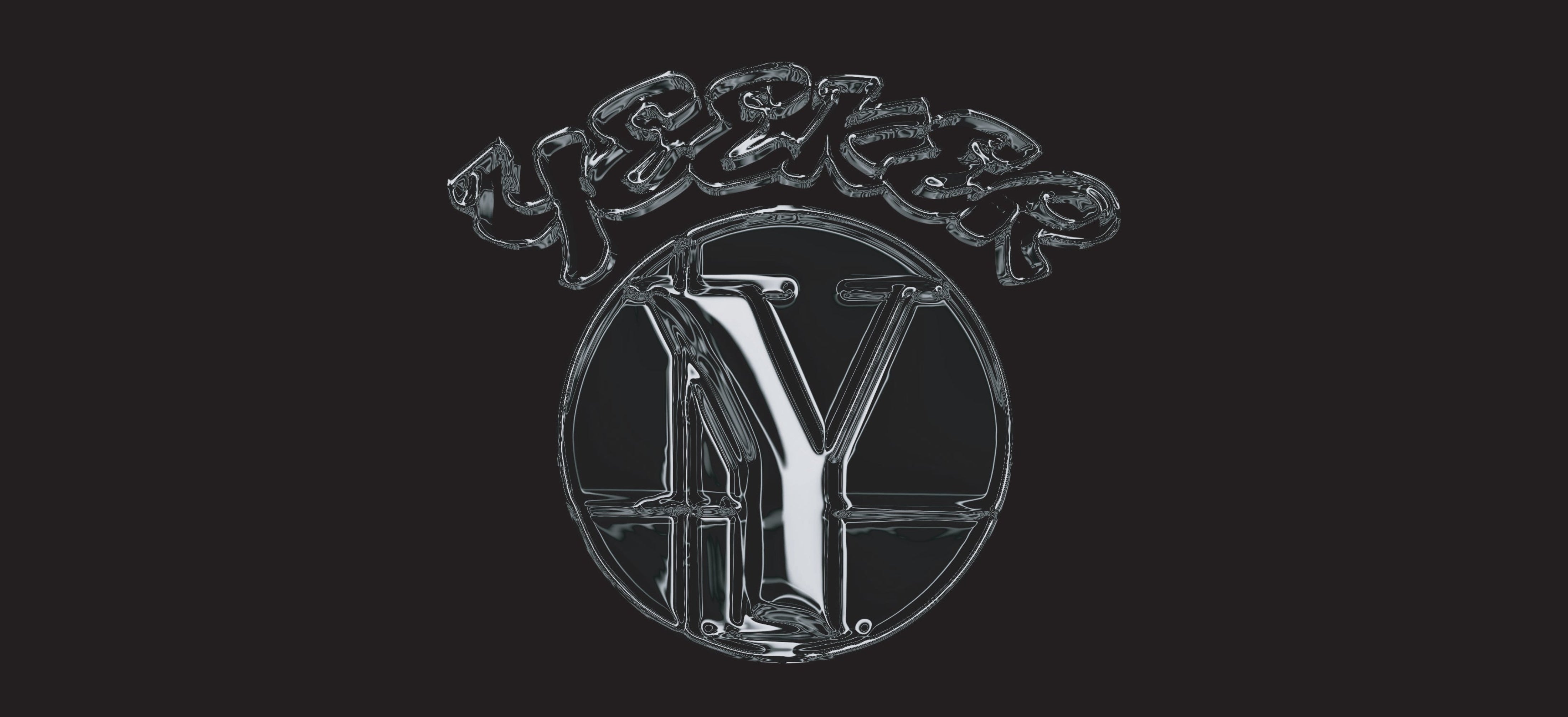 Logo with a stylized 'Y' design on a black background
